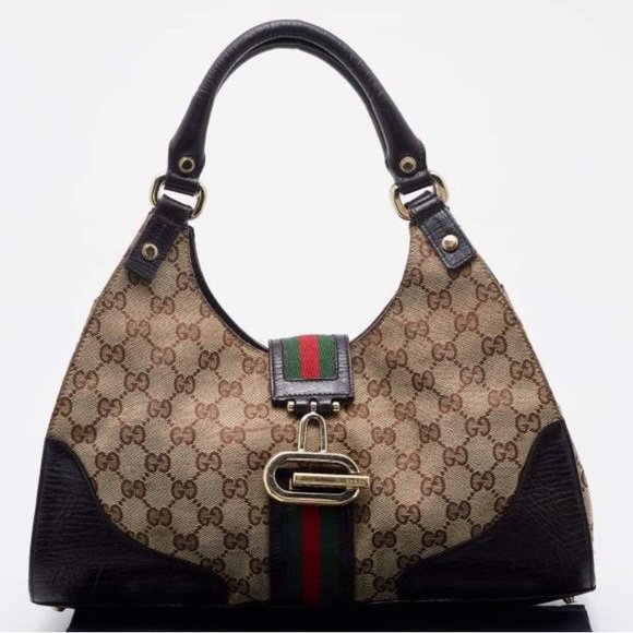 🔥Gucci Authentic Beige/Brown GG Canvas and Leather Shoulder Bag🔥 - Picture 11 of 11